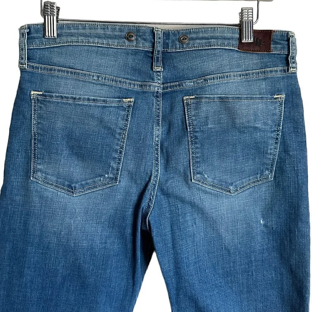 Anthropologie Holding Horses Straight Cropped Boyfriend Distressed Jeans Size 28 - Picture 7 of 13
